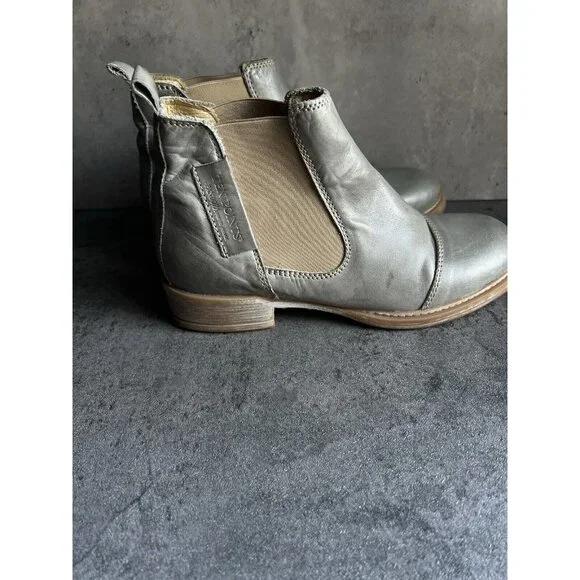Pandora By Ten Points Chelsea Boots Light Grey Leather Size 37 - Picture 5 of 11